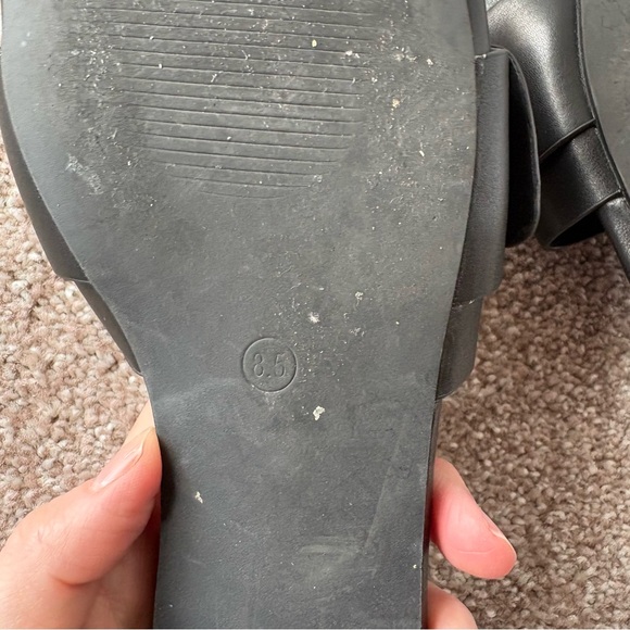 Joie Paige Black Slide Sandals Tortoise Buckles 8.5 - Picture 4 of 5